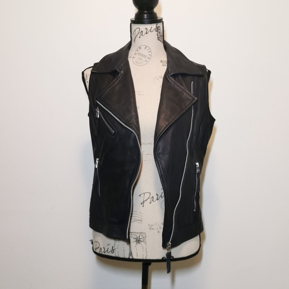 Bod & Christensen genuine leather vest - blue black - Picture 3 of 10